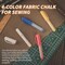 Fabric Chalk Markers (Red, Yellow, Blue, White) -Erase Tailor’s (Red & Yellow & Blue & White)